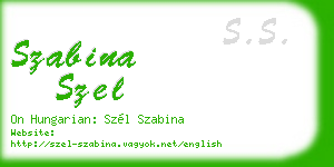 szabina szel business card